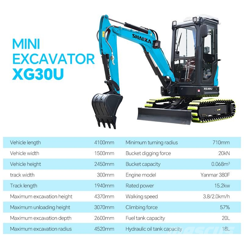 Shanding XG30U Mini excavators < 7t (Mini diggers)