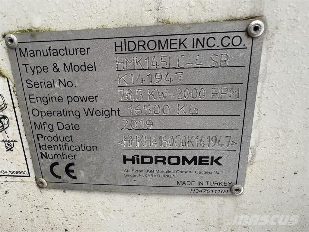 Hidromek HMK145LC-4 SR Εκσκαφείς με ερπύστριες