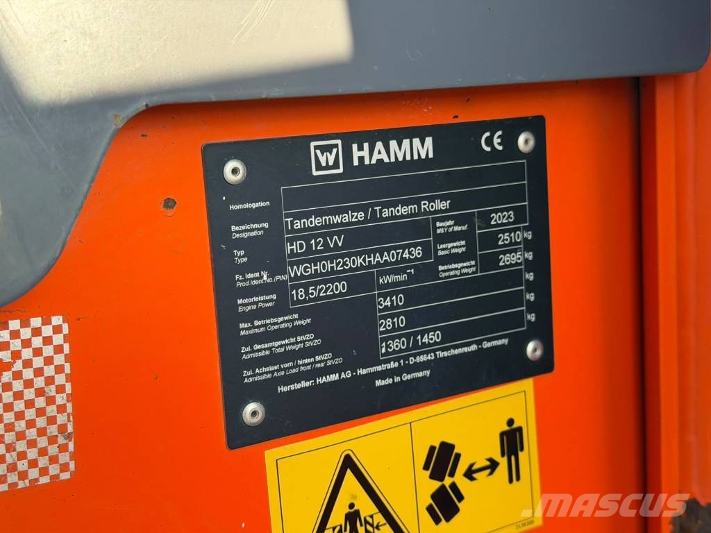 Hamm HD 12 VV مداحل ثنائية الاسطوانة