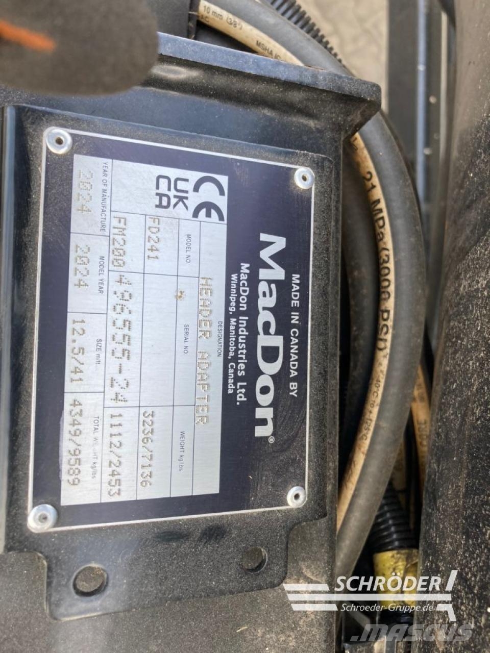 MacDon FD241 FLEX DRAPER 12,50 M + ZIEGLER SWW Rezalne glave za kombajne