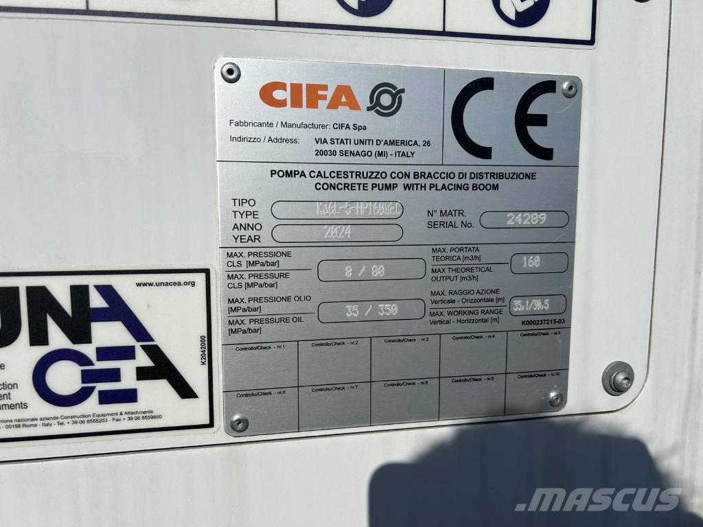 Cifa K36L-5 مضخات خرسانة