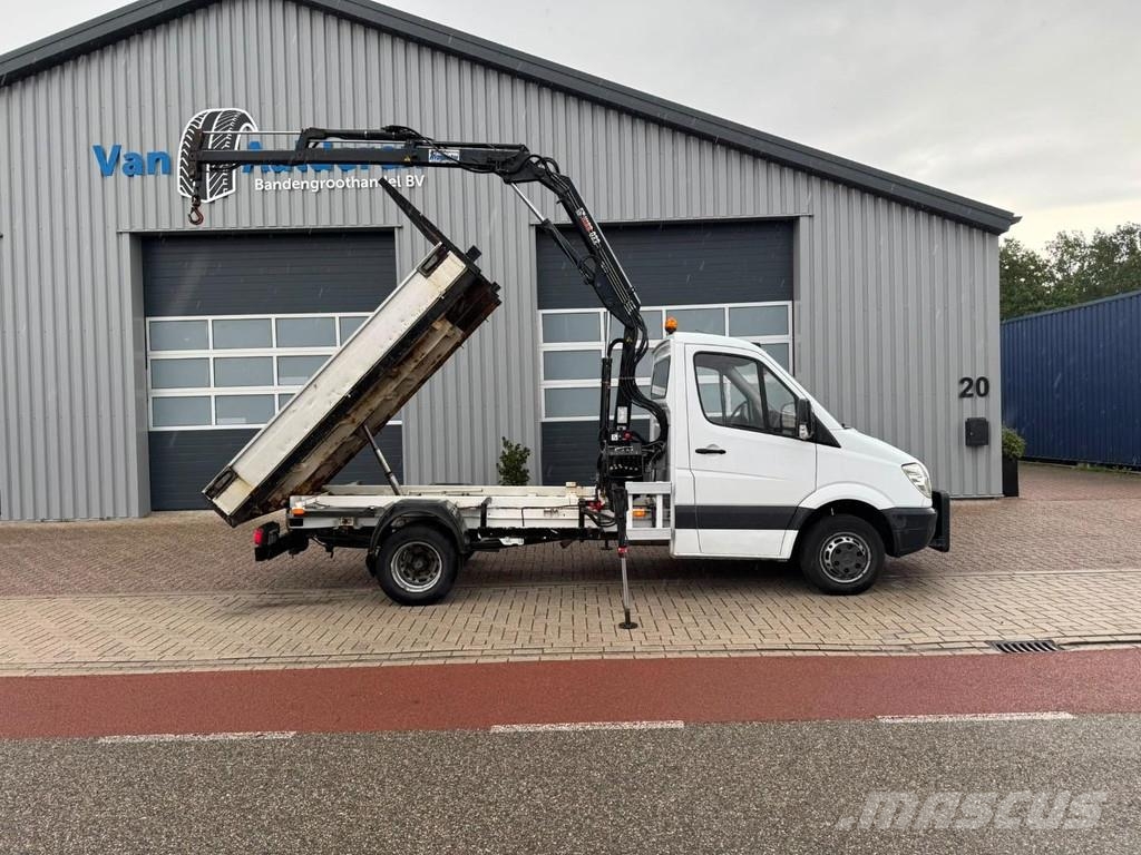 Mercedes-Benz 513 CDI, Crane Hiab 022-2 kipper Φορτηγά Van Ανατροπή