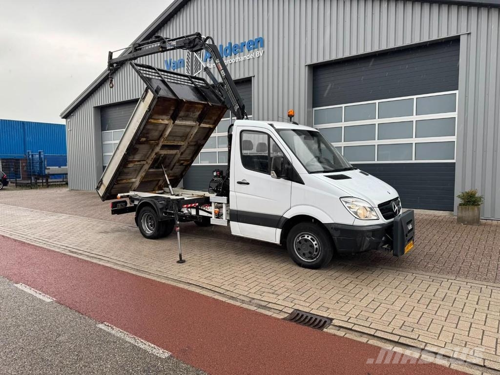 Mercedes-Benz 513 CDI, Crane Hiab 022-2 kipper Φορτηγά Van Ανατροπή