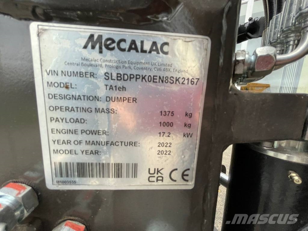 Mecalac TA1EH Stavebné sklápače