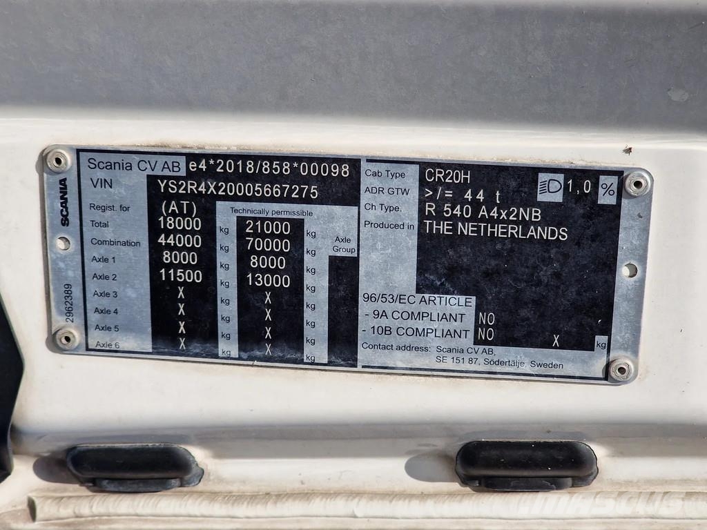 Scania R540 NGS Highline 4x2 - Retarder - Night clima - F Vlačilci