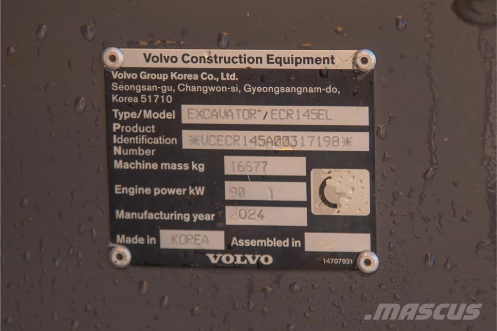 Volvo ECR 145 E Gravemaskiner på larvebånd