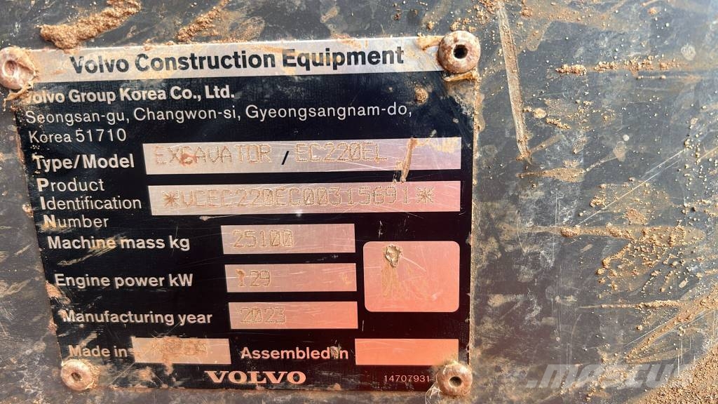 Volvo EC 220 EL Crawler excavators