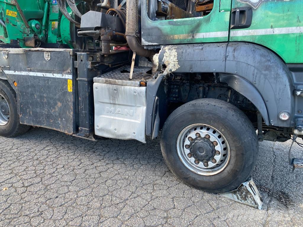MAN TGS 26-500 6x6/JENZ HEM 583R endommagé Broyeur forestier