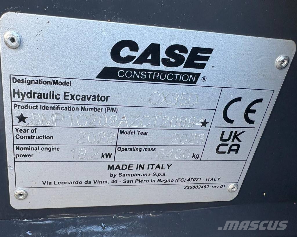 CASE CX 35 D Mini excavators < 7t