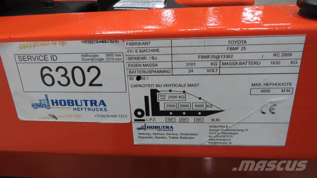 Toyota FMBF25 Elektromos targoncák
