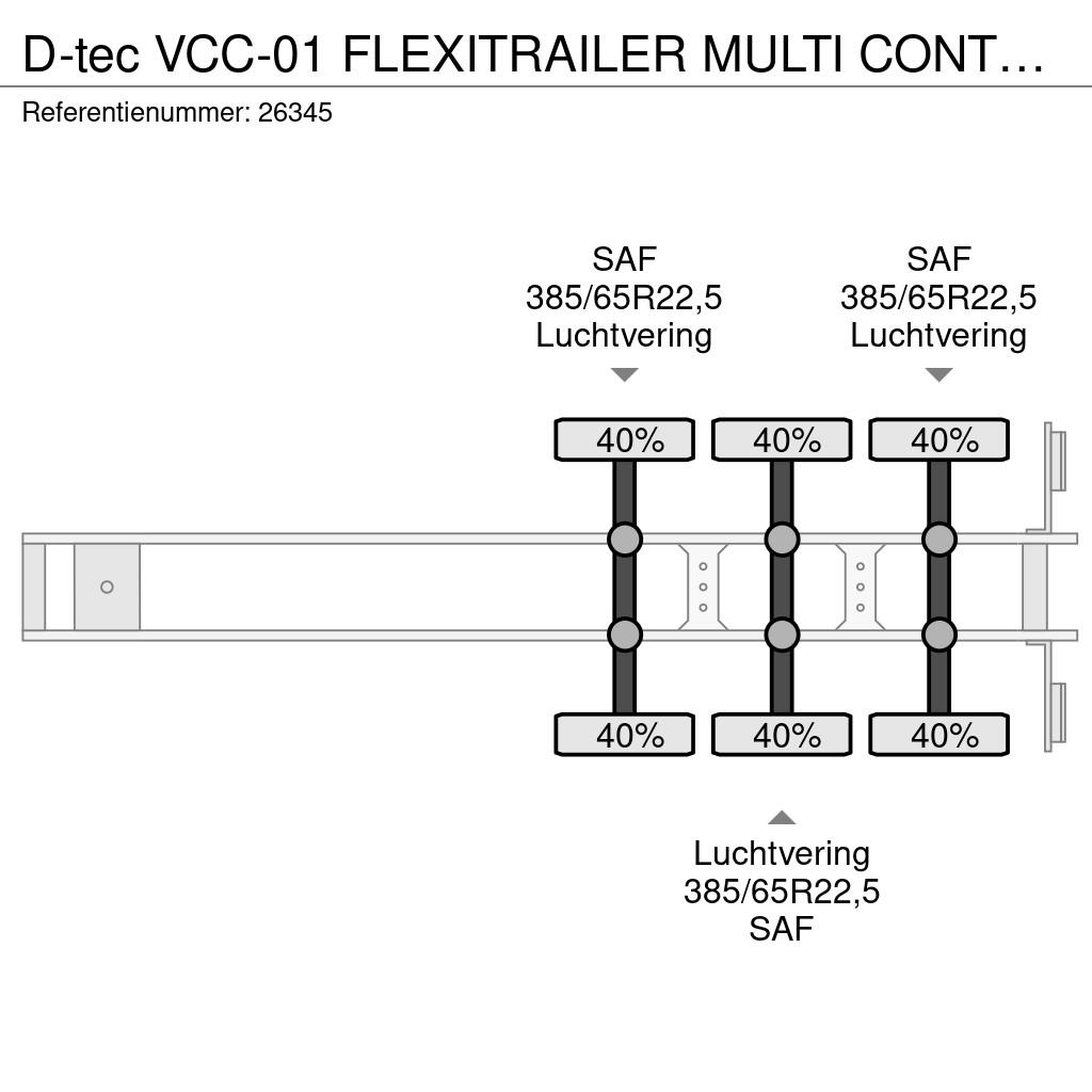 D-tec VCC-01 FLEXITRAILER MULTI CONTAINER CHASSIS Containerauflieger