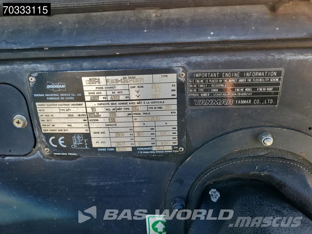 Doosan D25S -5 MISSING Engine &amp;amp; Seat Dieseltrukit