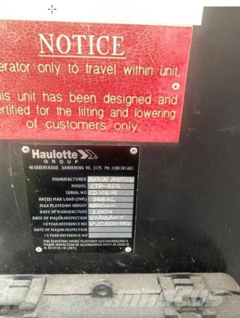 Byron CTP-8DX Makasli platformlar