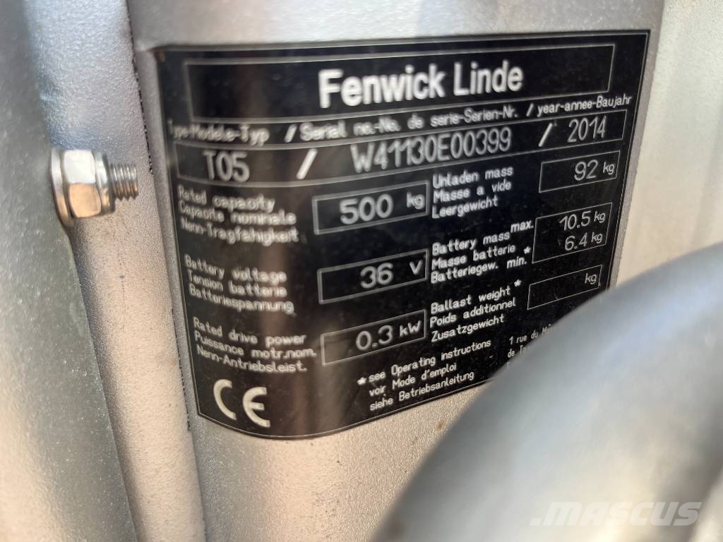 Linde T05 /130/ /SPEC/ V-2765 OB Χειροκίνητο περονοφόρο ανυψωτικό