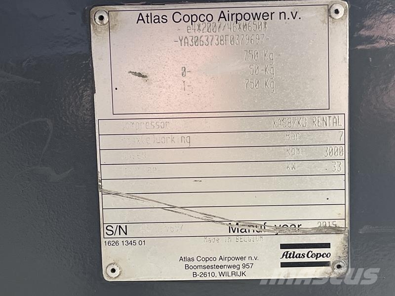 Atlas Copco XAS 87 KD Kompressoren