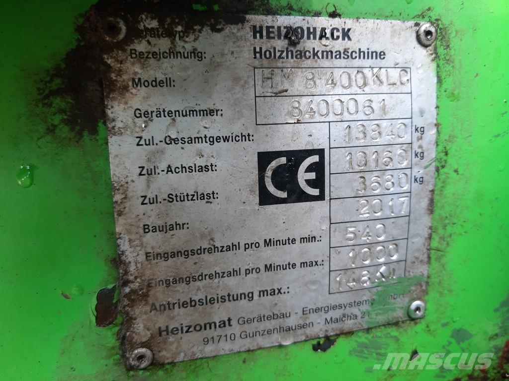 Heizohack HM 8-400 KLC chipper combi 木材削片机
