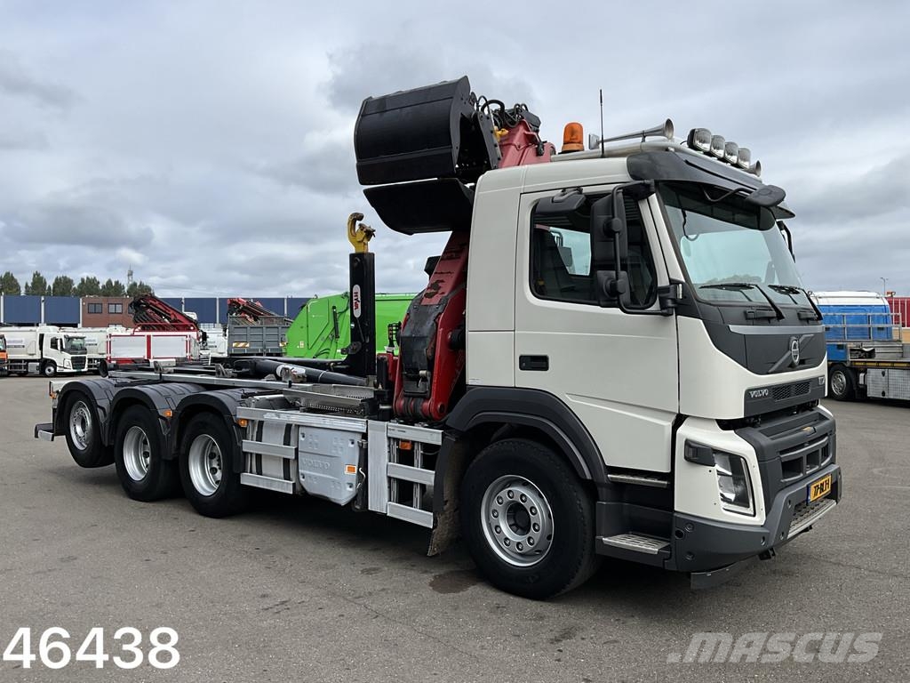 Volvo FMX 460 8x4 Euro 6 HMF 19 Tonmeter Z-kraan Hook lift trucks