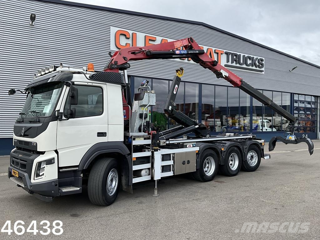 Volvo FMX 460 8x4 Euro 6 HMF 19 Tonmeter Z-kraan Hook lift trucks