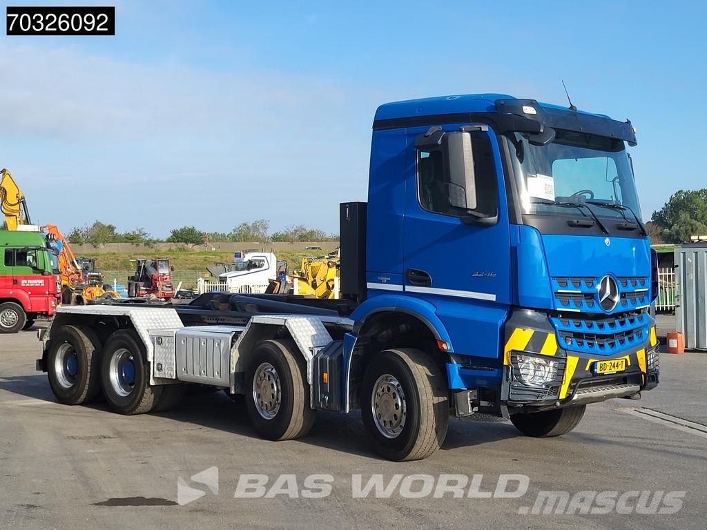 Mercedes-Benz Arocs 3245 8X4 HIAB XR26Z56 containersystem Steel Camion con gancio di sollevamento