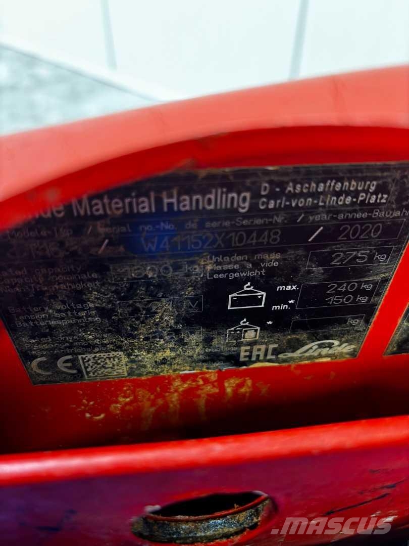 Linde T16 Gerbeur accompagnant