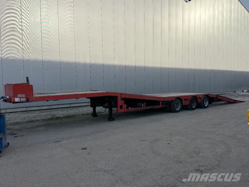 Broshuis 3ABSD-48 3 AXLE STEERING + HYDR. RAMPS + ADJUSTABL نصف مقطورة مسطحة منخفضة