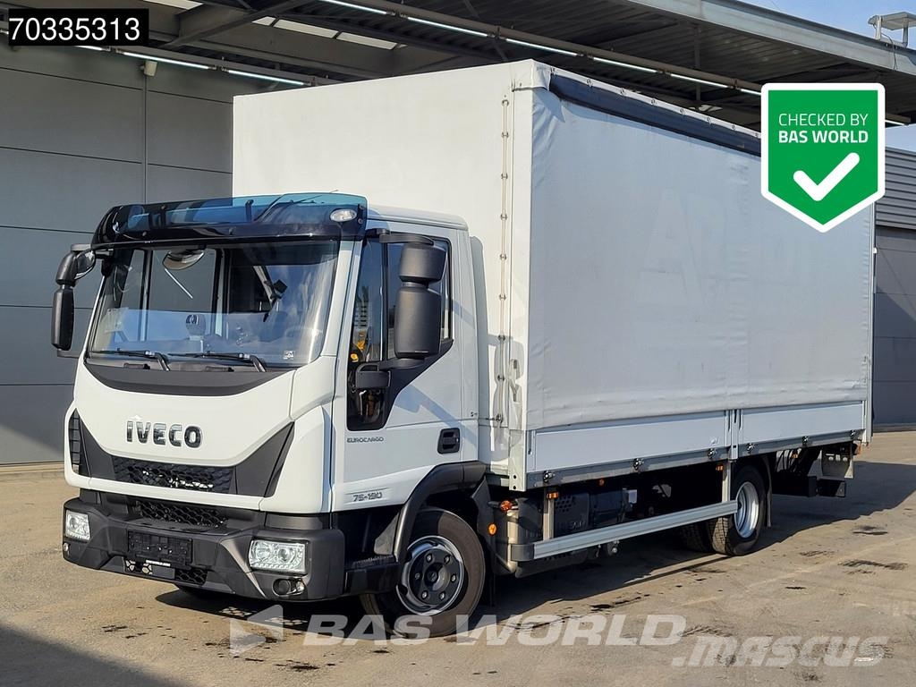 Iveco Eurocargo 75E190 4X2 8tonner 1000kg Ladebordwand A شاحنات ذات هيكل صندوقي
