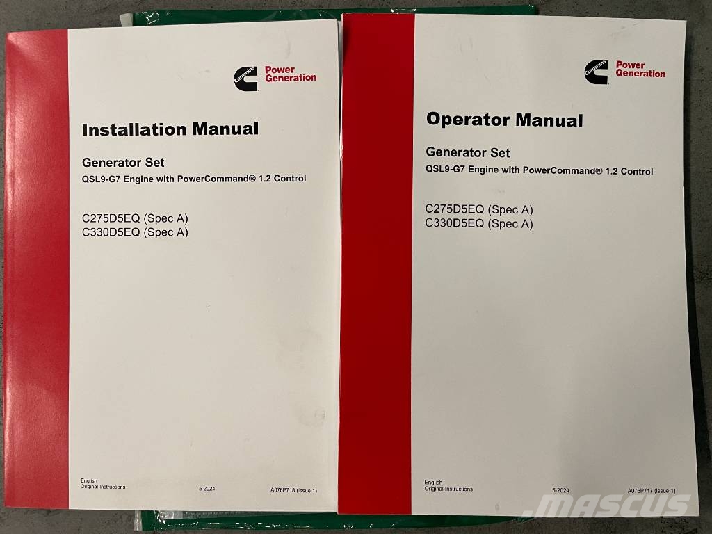 Cummins C330D5EQ - 330 kVA Generator - DPX-18516-Q ディーゼル発電機
