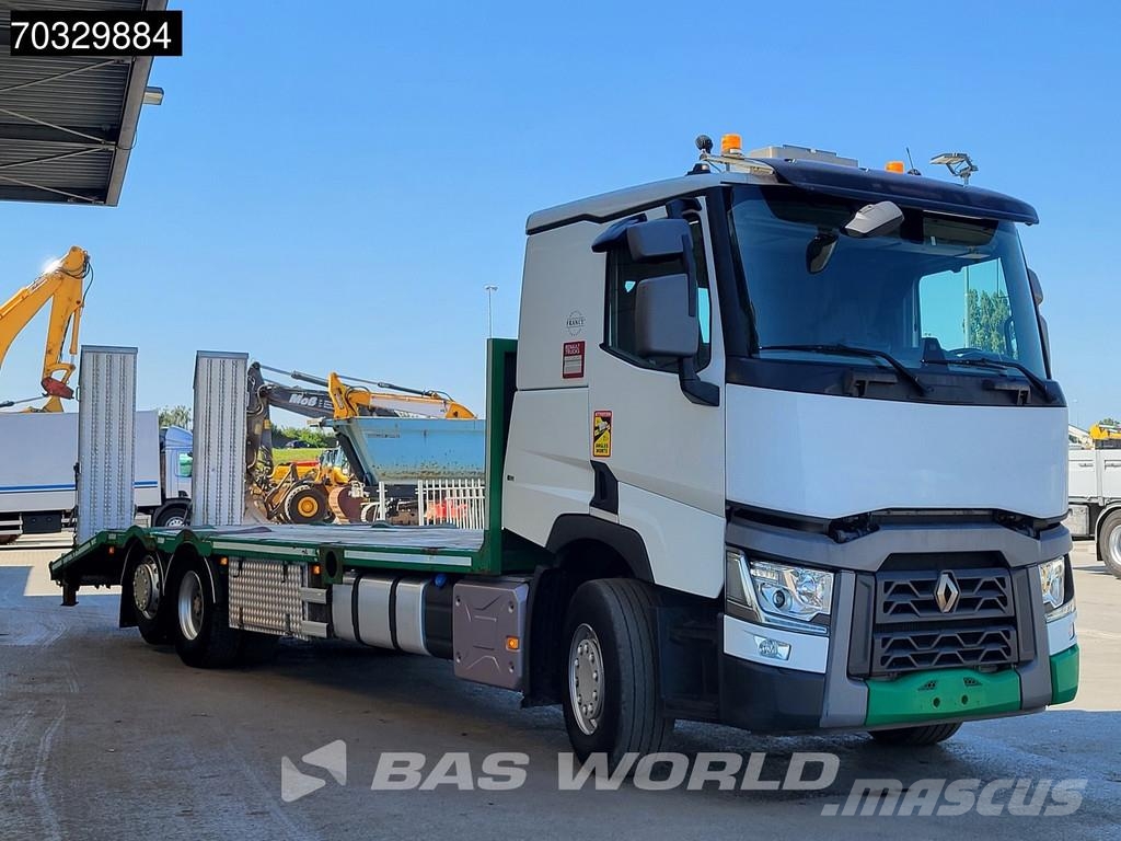 Renault T 380 6X2 Machine Transporter Lift+Steering Axle E Platte bakwagens