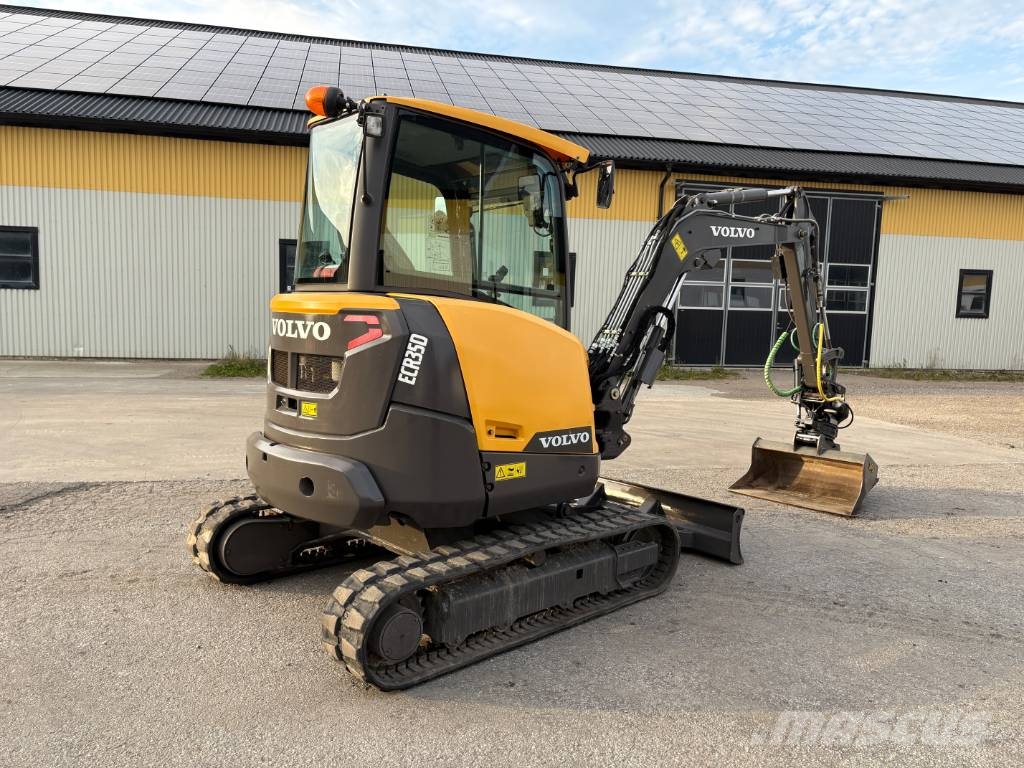 Volvo ECR35D minigrävare, rototilt, svensksåld Mini ekskavatörler, 7 tona dek