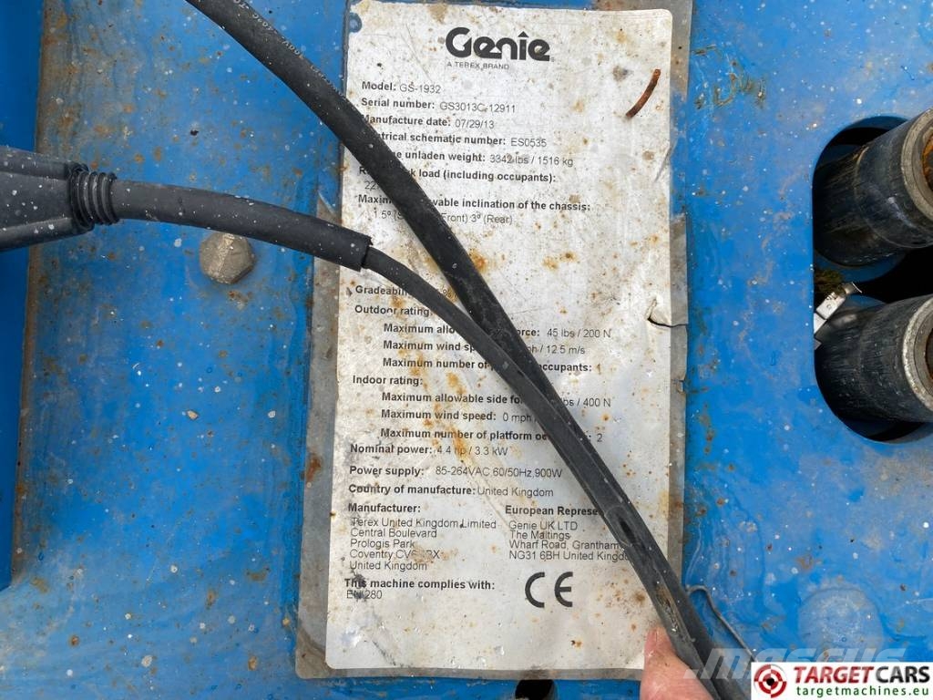 Genie GS-1932 Electric Scissor Work Lift 779cm Schaarhoogwerkers