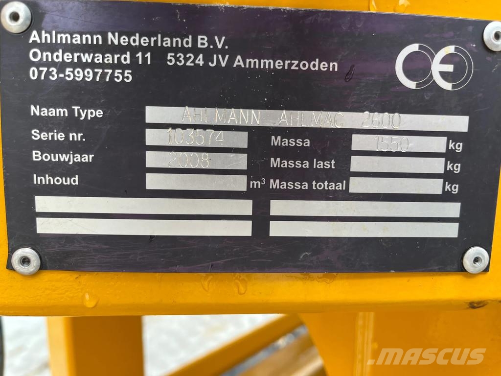 Ahlmann Leveller az95, az85, as1000 / az150, az160, as1600 Cuchillas