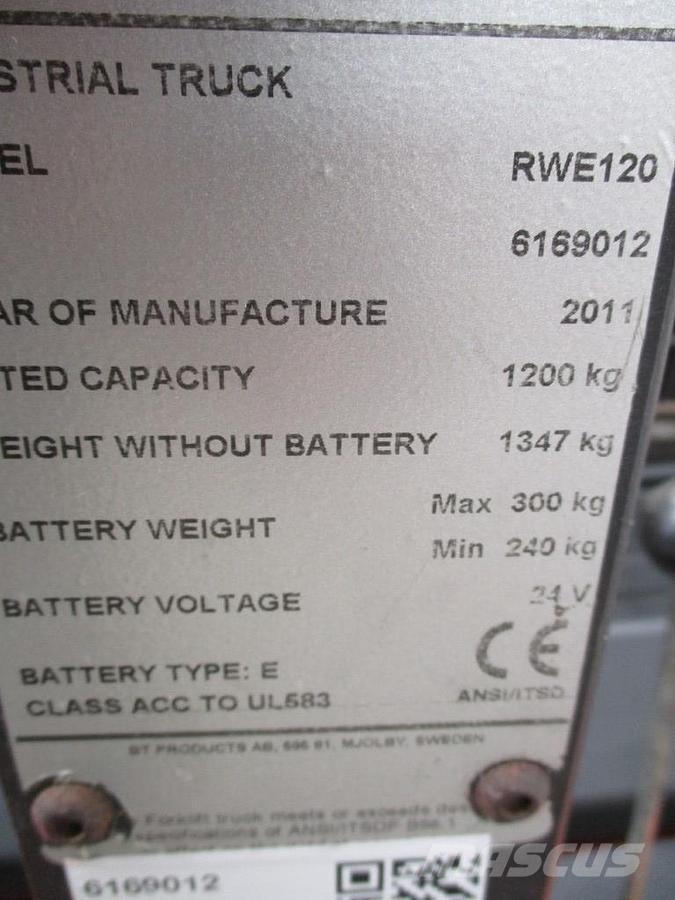 BT RWE120 Самоходные электрические тележки