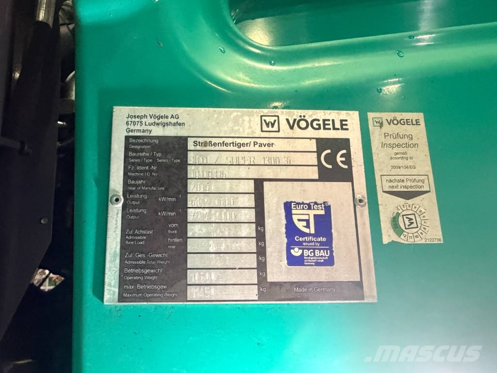 Vögele SUPER 1300-3i Finisseur