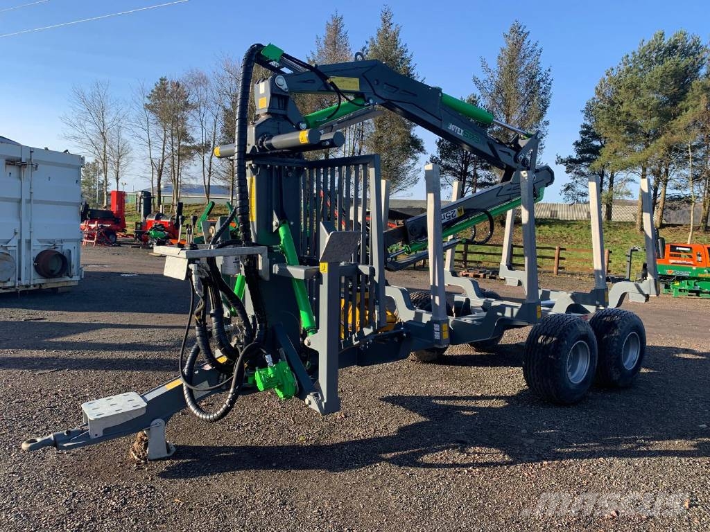 Botex Euro-11 Forestry Timber Trailer with 573 Loader Metsäperävaunut