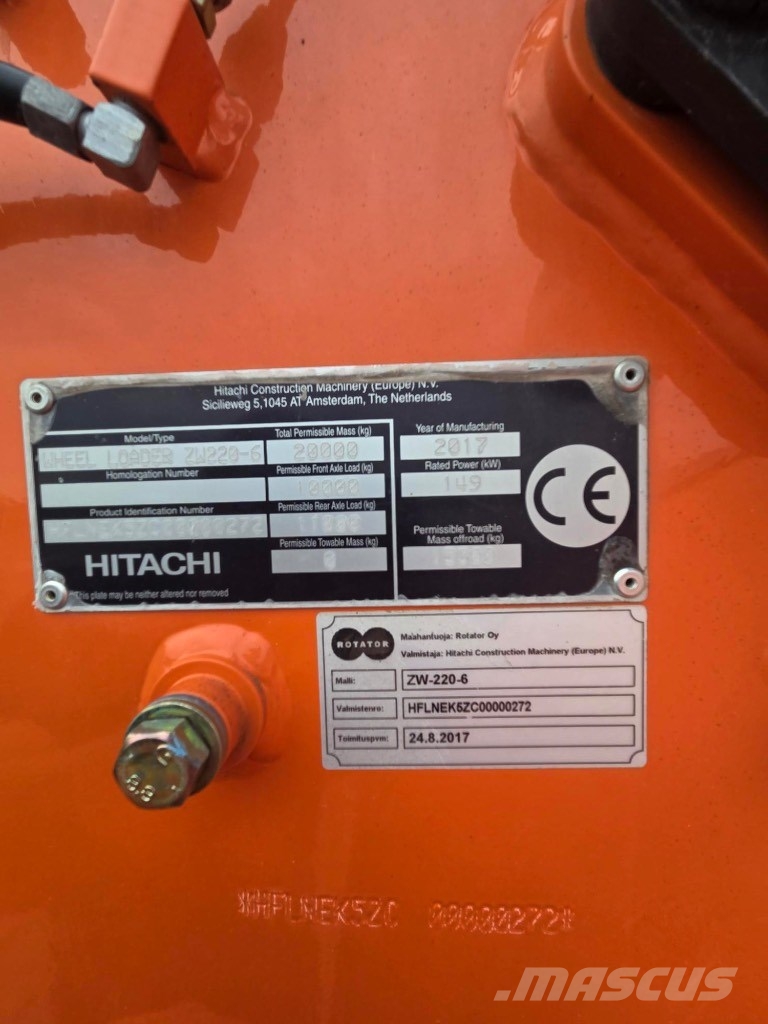 Hitachi ZW 220-6 Læssemaskiner på hjul
