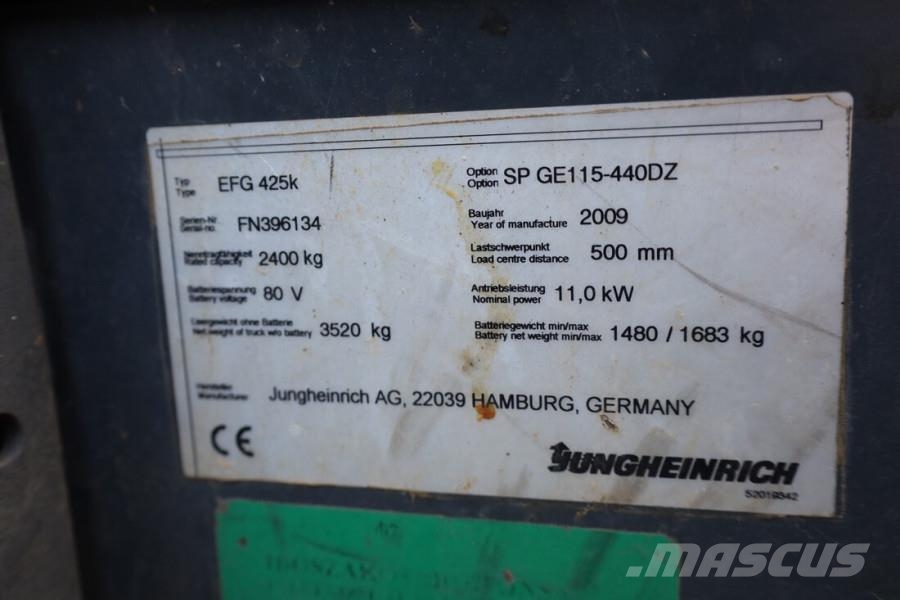 Jungheinrich EFG425K Electric, 2500kg Capacity, Lifting Height Дизельні навантажувачі
