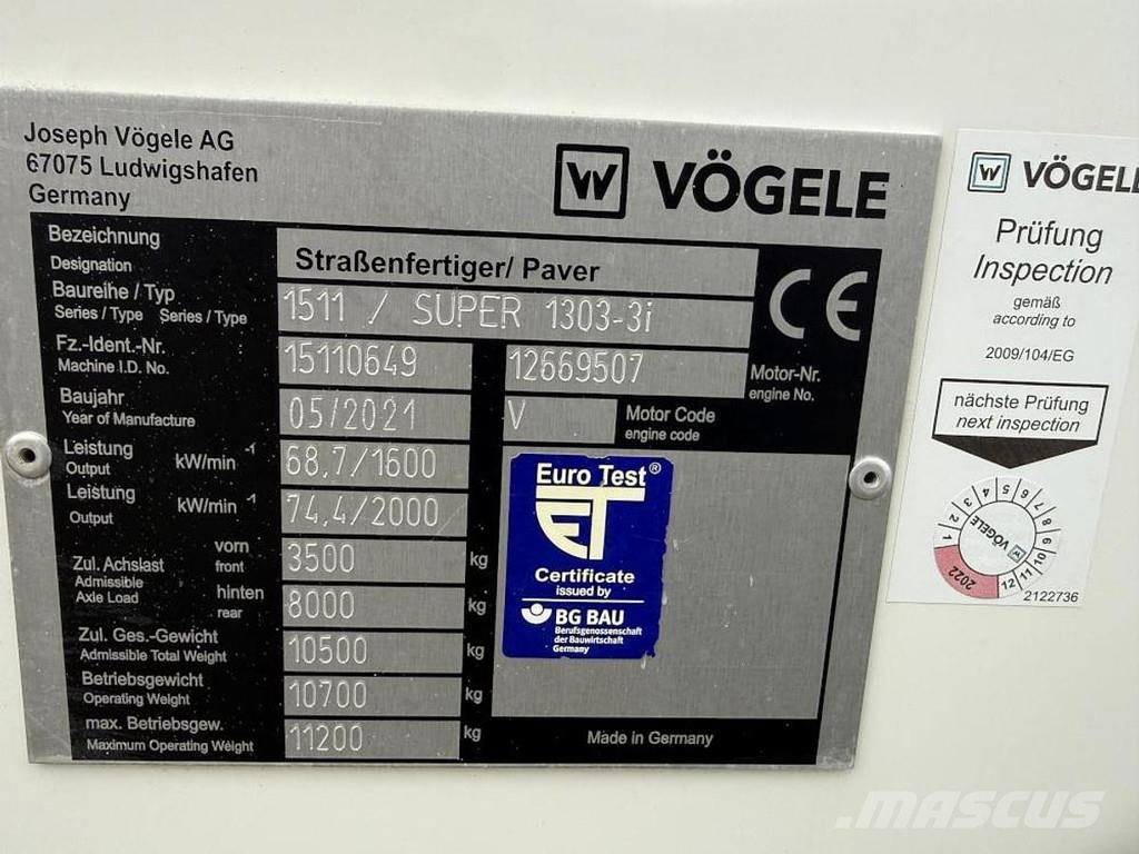 Vögele S 1303-3i Pavatoare asfalt