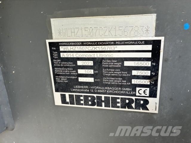 Liebherr A 914 Compact Litronic Wielgraafmachines