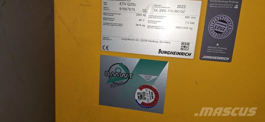 Jungheinrich ETV ETVQ25C Empilhadores eléctricos