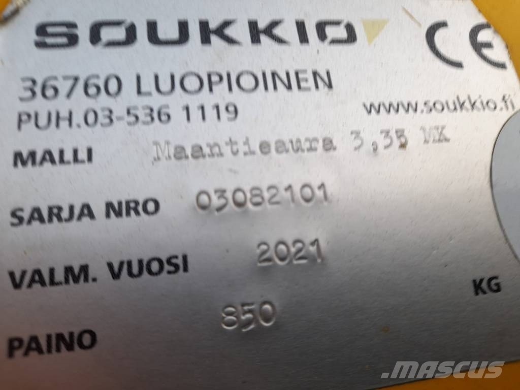 Soukkio Maantieaura 3,35 MK Sněžné pluhy, přední sněhové radlice