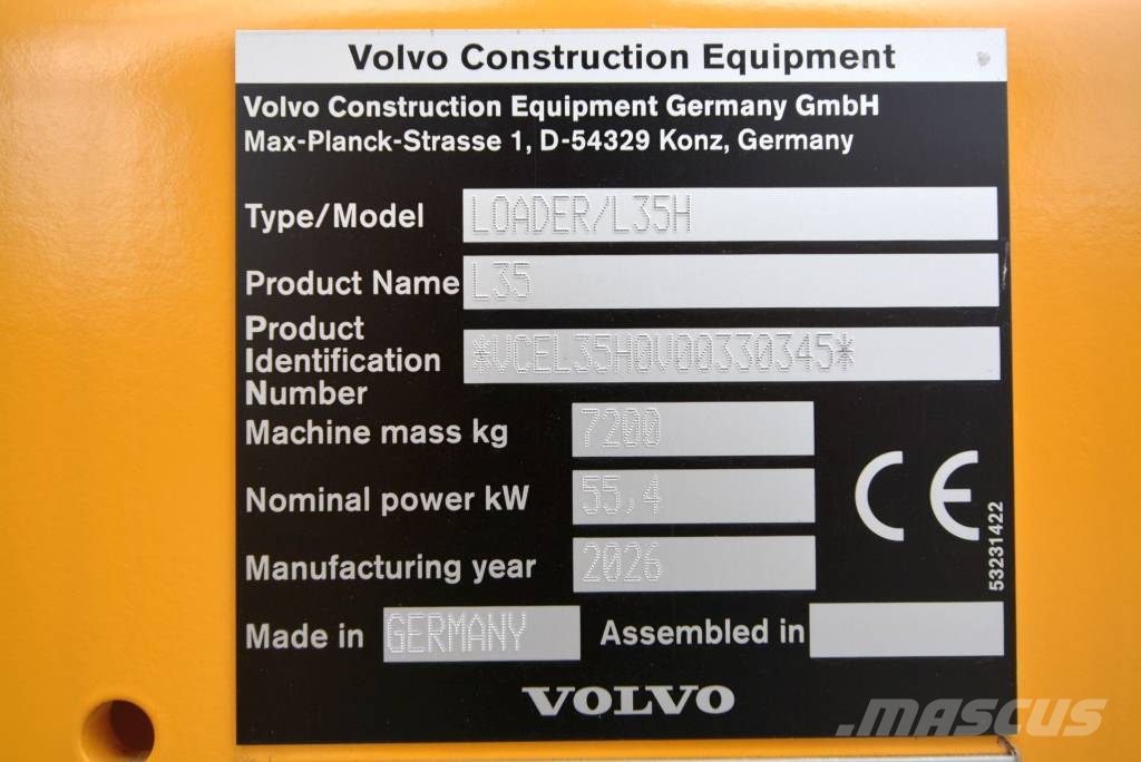 Volvo L 35 H 輪胎式裝載機