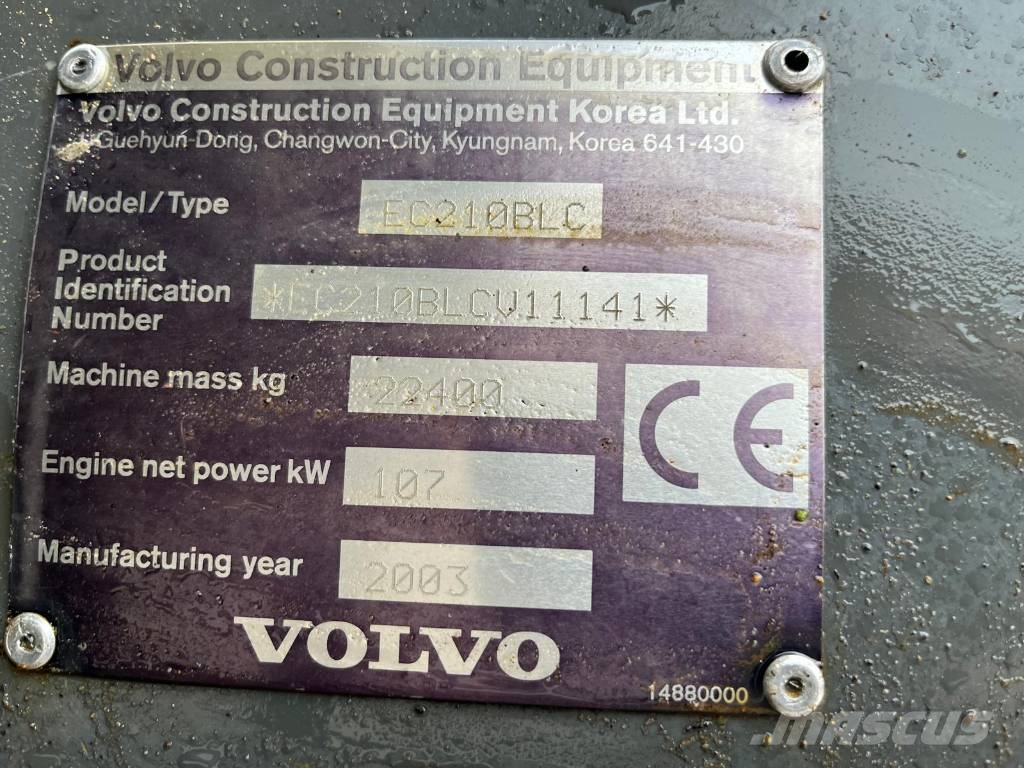 Volvo EC 210 B LC Rupsgraafmachines