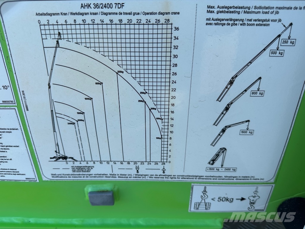 Böcker AHK 36/2400 Trailer Crane, 2017, only 1.787 hours! Żurawie szosowo-terenowe