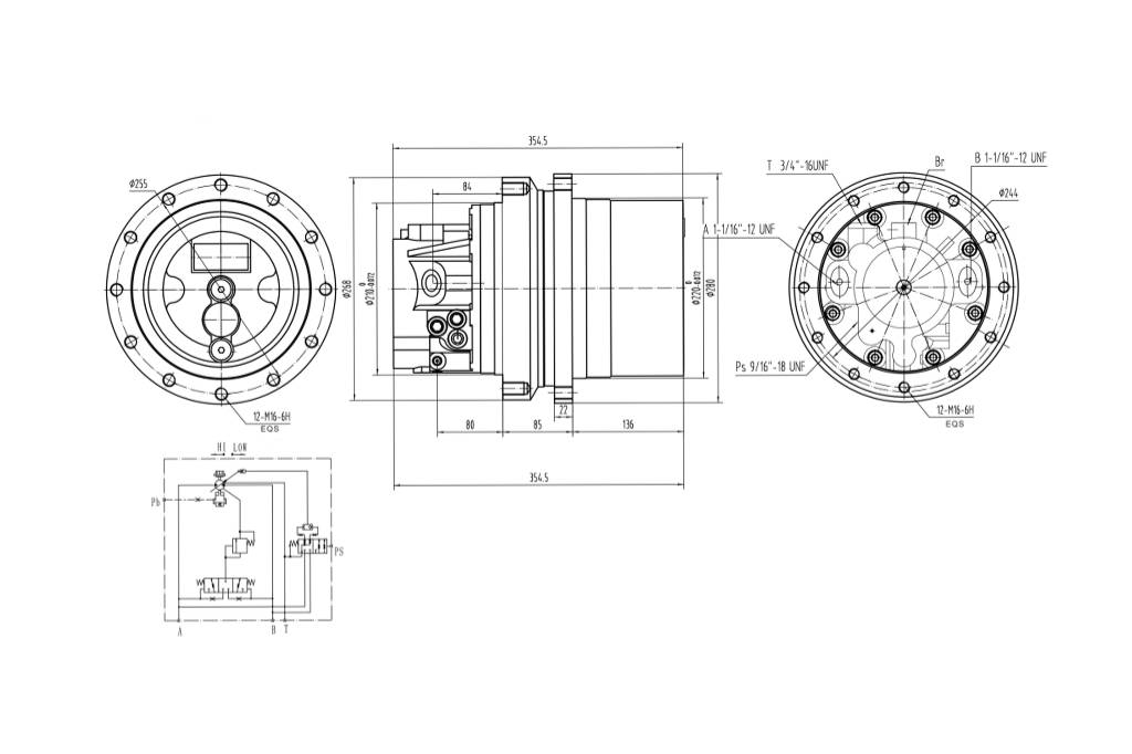 CAT Final drive for CAT 442-5648 20R-9076 Chassis en ophanging