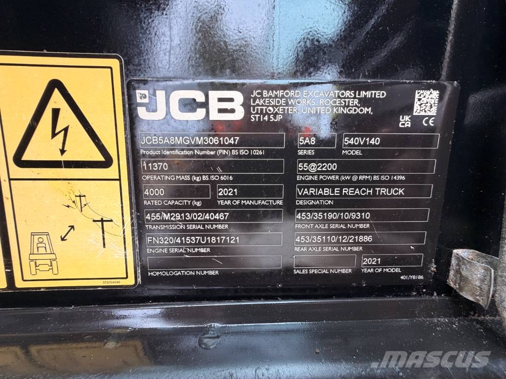 JCB 540-140 14m Telehandler Teleskoplastare