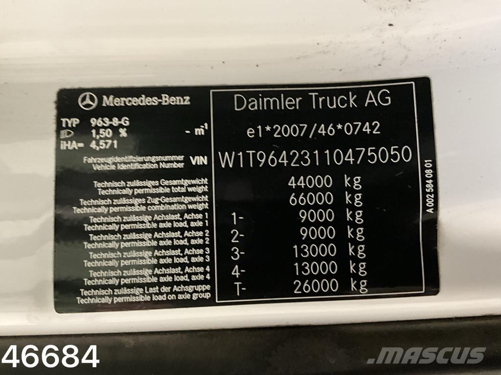 Mercedes-Benz Arocs 4445 8x4 Palfinger 24 Tonmeter laadkraan 工程吊钩车