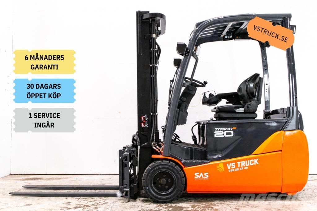 Toyota Traigo 8FBET20, 2-tons elmotvikt med nytt batteri! Elektro Stapler