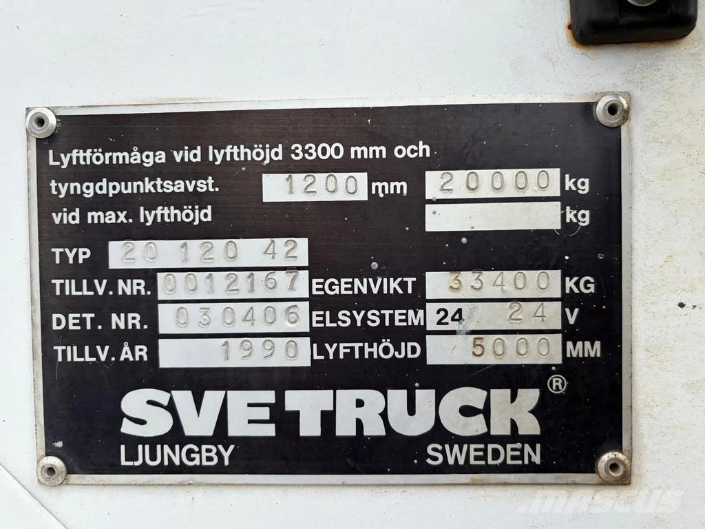 Svetruck 20-120 Forklift - Side Sift - 20 Ton Lifting - 6 C Chariots diesel