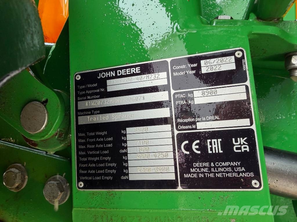 John Deere M 732 i/28M Ρυμουλκούμενα ψεκαστικά