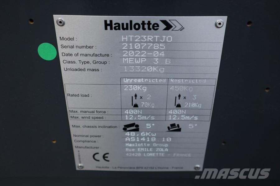 Haulotte HT23RTJ O Valid Inspection, *Guarantee! Diesel, 4x Teleskop bomliftar
